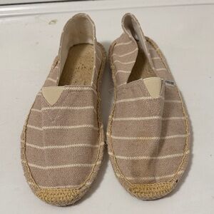 Casual Striped Beige Loafers